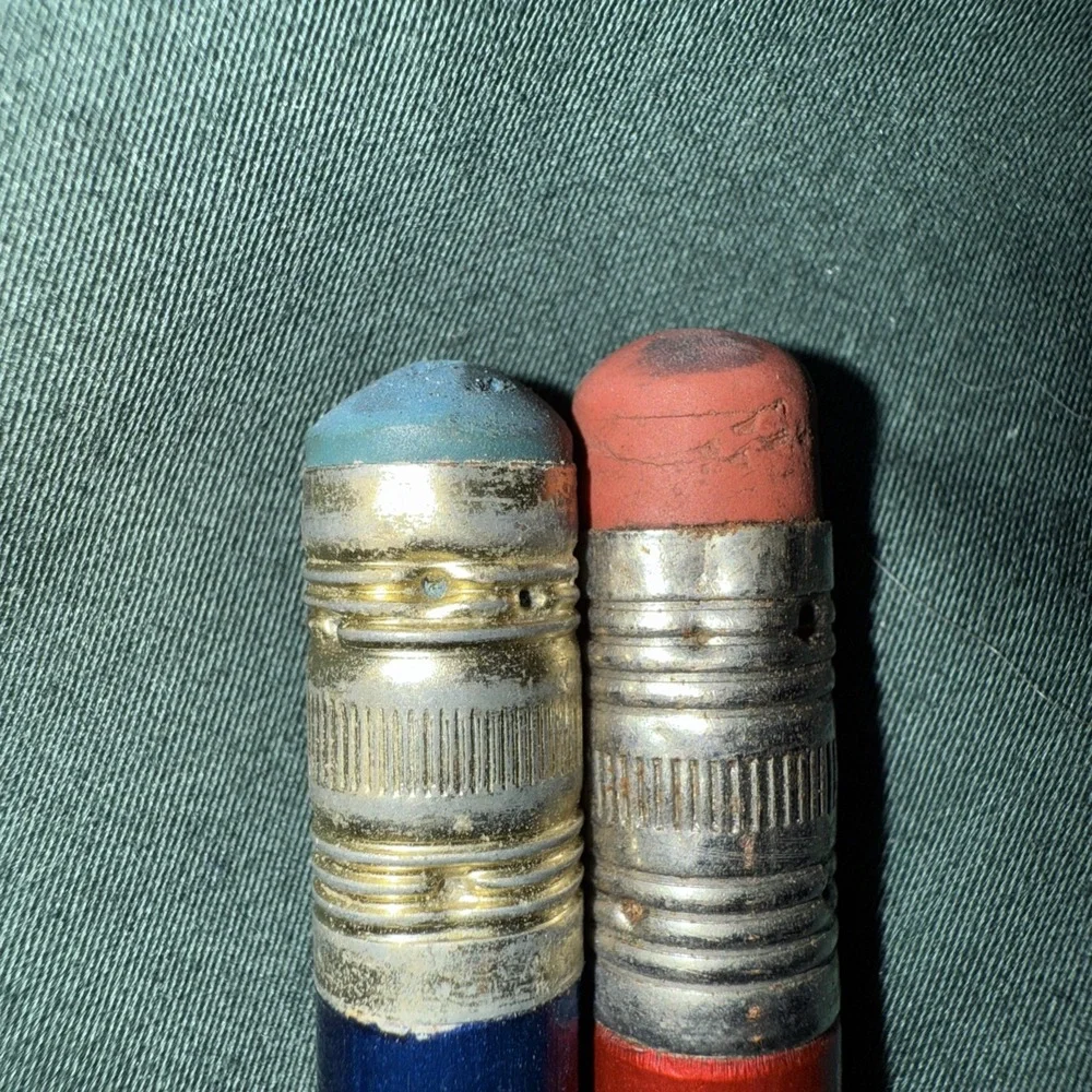 Vintage Fat Pencils HUSKY by EMPIRE 683 Anchord Lead USA Blue Green